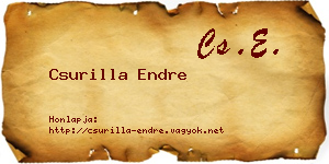 Csurilla Endre névjegykártya