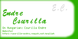 endre csurilla business card